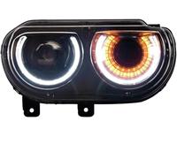 Nymzooi lámpara de cabeza Conjunto de faros delanteros para Dodge Challenger 2008, 2009, 2010, 2011, 2012, 2013 y 2014
