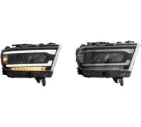 Nymzooi lámpara de cabeza Conjunto de faros delanteros para Dodge para Ram 1500 2019 2020 2021 2022 para LED, 2 piezas, accesorios para luces delanteras coche(A)