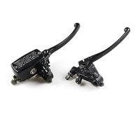 Nymzooi Palancas de freno Cilindro para maestro de freno hidráulico para manillar motocicleta 7/8" (22 mm) con palanca embrague(Negro)