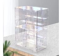 Nynelly 2 Tier Acrylic Display Case for Collectibles, Clear Display Boxes with Shelves and Door, Assemble Countertop Minifigure Showcase for Action Figures,Funko Pop, Toys,12“Lx6.9 Wx16.7 H
