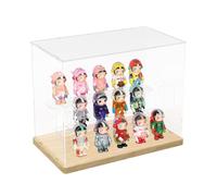 Nynelly 3 Niveles escaparate de acrílico Transparente, Funko Pop Caja de presentación, Vitrina Antipolvo para Figuras de acción, Juguetes de colección, Nuez, 31.6 cm x 18 cm x 25.5 cm