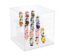 Nynelly 5 Niveles escaparate acrílico Transparente, Caja de presentación Funko Pop escaparate Antipolvo para Figuras de acción, Juguetes de colección, Color Blanco, 31.7 cm x 30 cm x 31.5 cm