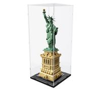 Nynelly Vitrina de acrílico de 50 cm de alto para estatua de la Libertad de Lego 21042 para vitrina de Lego para modelos, figuras, muñecas, ensamblada, a prueba de polvo, caja de exhibición