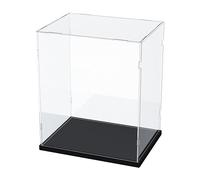 Nynelly Vitrina de acrílico Transparente para coleccionables, Cajas de exhibición de acrílico para Lego 75954/10243/41148, Caja de Montaje a Prueba de Polvo para Figuras de acción Pop, Negro