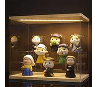 Nynelly Vitrinas Acrílica para Colecciones con Luz, Vitrina Funko Pop Ensamblable, Caja de Exhibición Transparente, Exposición para Coleccionables Figuras Juguete