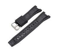 NYPTS Correa compatible con GST-B100, GST-W300, GST-W110, GST-S110, reloj deportivo impermeable de goma cóncava for hombre, ideal for uso diario.(All Black)