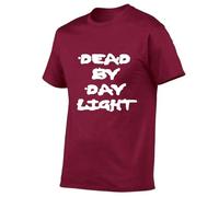 Nyrien Camiseta Gym Hombre Dead Day.lig-ht, Ajuste Slim Camiseta, Ideal para Todo Tipo de Deporte, Futbol(Claret,XXL)