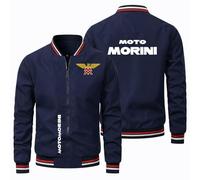 Nyrien Chaqueta Hombre Entretiempo Moto Morin.i, Cárdigan con Cremallera con Bolsillo, Cazadora Cortaviento, hombre(Navy,S)
