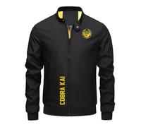 Nyrien Chaqueta universitaria hombre Martial Arts & Karate Enthusiast, Chaqueta piloto informal de moda actual, perfecta para el día a día, viajes y tiempo libre, hombre(Black,5XL)