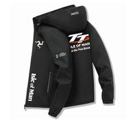 Nyrien Hombre Chaqueta Is.le of M.a.n T.T, Aire Libre Abrigo, Senderismo Esquí Otoño Invierno Primavera, hombre(Black,S)