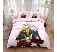 Nyrien So-ul Eat-er Juego de Cama, 3D Anime Microfibra Suave, Sábanas Bajera Ajustable(A2,135x200cm)