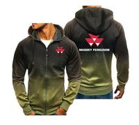 Nyrien Sudadera capucha hombre MAS-SEY FER-GUSON, Bolsillo canguro espacioso, Per tempo libero, viaggio e quotidianità, Street(Green,3XL)