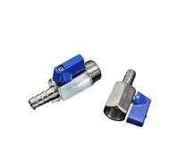 NYRXRYTCA 1 Uds 304 Acero Inoxidable 1/8 1/4 3/8 1/2 BSP x 7/8/10/12mm Espiga for Manguera Mini válvula de Bola Sanitaria Accesorios de tubería caseros con Azul(MALE-12MM Barb,1/8 Inch)