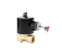 NYRXRYTCA Válvula Solenoide eléctrica de latón DN10, 1 Uds., DC12V DC24V AC220V 110V, válvula solenoide Normalmente Cerrada for Agua, Aceite y Aire(BSP-380VAC)