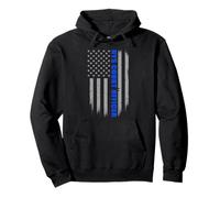 NYS Court Officer - Bandera Azul Delgada Sudadera con Capucha