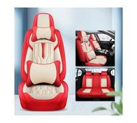 NYSAASDST Auto Stoelbeschermer para Jaguar para XF para F-Pace para E-Pace para I-Pace para X-Type para XE para XJ para XK Fundas Asiento Coche(Red Beige+Cushion)