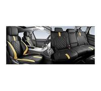 NYSAASDST Auto Stoelbeschermer para Skoda para Superb 3 2 para Octavia para Fabia para Kodiaq para Karoq para Yeti para Rapid Funda Asiento Automóvil(5Pcs-Black Yellow)