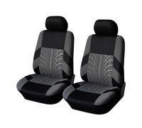 NYSAASDST Juegos de Funda de Asiento Juego Completo De Fundas De Asiento Coche Transpirables Universales para Kia para Rio Protector Asiento Coche con Banco Dividido Delantero/Trasero(GRAY-2pcs)
