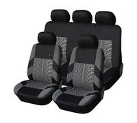 NYSAASDST Juegos de Funda de Asiento Juego Completo De Fundas De Asiento Coche Transpirables Universales para Kia para Rio Protector Asiento Coche con Banco Dividido Delantero/Trasero(Grey)