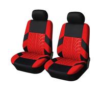 NYSAASDST Juegos de Funda de Asiento Juego Completo De Fundas De Asiento Coche Transpirables Universales para Kia para Rio Protector Asiento Coche con Banco Dividido Delantero/Trasero(RED-2pcs)