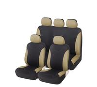 NYSAASDST Juegos de Funda de Asiento para Toyota para Yaris Juego Completo De Fundas Asientos De Coche Protección Asientos Delanteros Y Traseros Ajuste Universal Camión Furgoneta SUV(Full Set Beige)