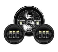 NYSAASDST Motocicleta Led Faro Para Touring Para Electra Glide Para Road King Para Street Glide Faro LED 7 Pulgadas Luces Antiniebla 4,5 Pulgadas(7inch and 4.5 inch B7)