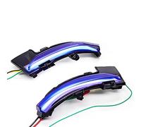 NYSAASDST Retrovisor Luces Giro Intermitente Para Skoda Para Octavia Mk3 A7 5E Lámpara De Señal De Giro LED 2014 2015 2016 2017 2018 2019 Luz Intermitente Lateral Dinámico Para Coche(Blue And Yellow)