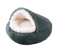 NYSBH - Cojín redondo de felpa 2 en 1, cesta cálida, saco de dormir, nido, perrera, cama pequeña para gatos y perros