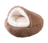 NYSBH - Cojín redondo de felpa 2 en 1, cesta cálida, saco de dormir, nido, perrera, cama pequeña para gatos y perros