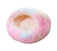 NYSBH - Cojín redondo de felpa 2 en 1, cesta cálida, saco de dormir, nido, perrera, cama pequeña para gatos y perros