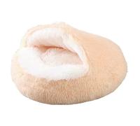 NYSBH - Cojín redondo de felpa 2 en 1, cesta cálida, saco de dormir, nido, perrera, cama pequeña para gatos y perros