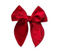 NYSBH - Lazos para el pelo de terciopelo verde oscuro, 12 x 13 cm, hechos a mano, lazo de terciopelo para niñas