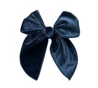 NYSBH - Lazos para el pelo de terciopelo verde oscuro, 12 x 13 cm, hechos a mano, lazo de terciopelo para niñas