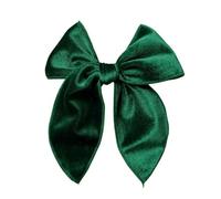 NYSBH - Lazos para el pelo de terciopelo verde oscuro, 12 x 13 cm, hechos a mano, lazo de terciopelo para niñas