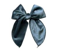 NYSBH - Lazos para el pelo de terciopelo verde oscuro, 12 x 13 cm, hechos a mano, lazo de terciopelo para niñas