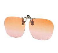 NYSBH - Lentes de sol polarizados con clip de metal, convenientes lentes de sol abatibles sin montura para lentes graduados, pantalla poligonal, Rosa té