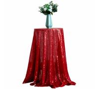 NYSBH - Mantel de lentejuelas de 3 mm, mantel dorado brillante, camino de mesa redondo, textiles para el hogar