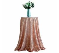 NYSBH - Mantel de lentejuelas de 3 mm, mantel dorado brillante, camino de mesa redondo, textiles para el hogar