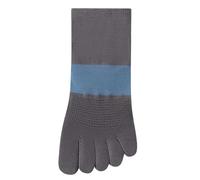 NYSDM - 2 pares de calcetines deportivos de moda para mujer, sin costuras, antiolor, ventilados, con puntos de silicona, rayas coloridas, gris, Talla única