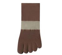 NYSDM - 2 pares de calcetines deportivos de moda para mujer, sin costuras, antiolor, ventilados, con puntos de silicona, rayas coloridas, Brown, Talla única
