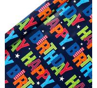 NYSDM - 2 rollos de papel de regalo coloridos con globos de regalo de cumpleaños con patrón de dinosaurio para cumpleaños, boda, baby shower