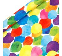 NYSDM - 2 rollos de papel de regalo coloridos con globos de regalo de cumpleaños con patrón de dinosaurio para cumpleaños, boda, baby shower