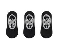 NYSDM - 3 pares de calcetines de yoga profesionales para mujer, antideslizantes, de silicona, para ballet, pilates, sin espalda, transpirables, vendajes para yoga y deportes, Negro 3 pares, Talla