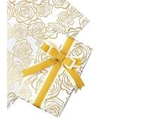 NYSDM - 5 hojas de papel de regalo de Navidad de 50 x 70 cm, para el día de San Valentín, cumpleaños, fiesta, flores, regalo