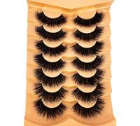 NYSDM - 7 pares de pestañas postizas gruesas y largas, pestañas postizas dramáticas, pestañas de visón sintético 3D, pestañas de tira completa para maquillaje