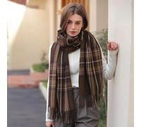 NYSDM Bufanda cálida de tartán de Estilo escocés a la Moda para Mujer, Chal Largo Suave a Cuadros, para Navidad, día de San Valentín, Novia, Esposa, mamá