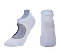 NYSDM - Calcetines de pilates para mujer, antideslizantes, transpirables, sin espalda, para yoga, tobillo desnudo, empeine desnudo, calcetines deportivos para ballet y gimnasio, A15., Talla única