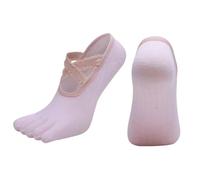NYSDM - Calcetines de pilates para mujer, antideslizantes, transpirables, sin espalda, para yoga, tobillo desnudo, empeine desnudo, calcetines deportivos para ballet y gimnasio, A17, Talla única