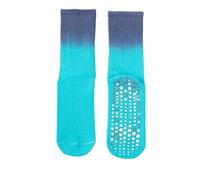 NYSDM - Calcetines deportivos coloridos para mujer, de algodón, parte inferior de tubo medio, profesional, antideslizante, silicona, para interiores, fitness, baile, pilates, yoga, Blue, Talla única