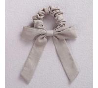 NYSDM - Cintas elásticas para el pelo de lino con lazo de color sólido para niñas, cinta larga para cola de caballo, bufanda, coleteros para mujer, accesorios para niñas